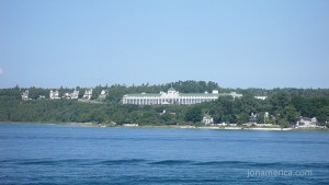 This is the Grand Hotel where we stayed on Mackinac Island.