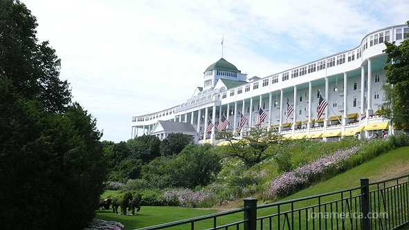 This is the Grand Hotel and the world's largest porch.