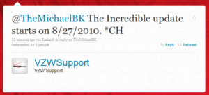 VZW Incredible Twitter
